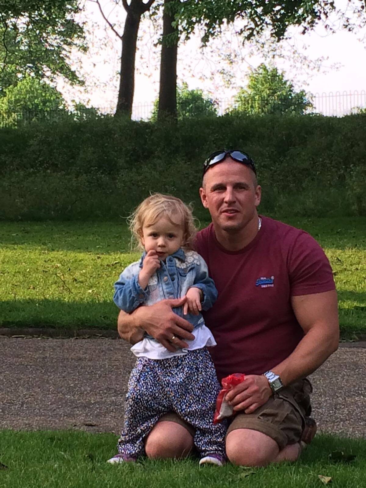 Csaba Andrasek with his daughter