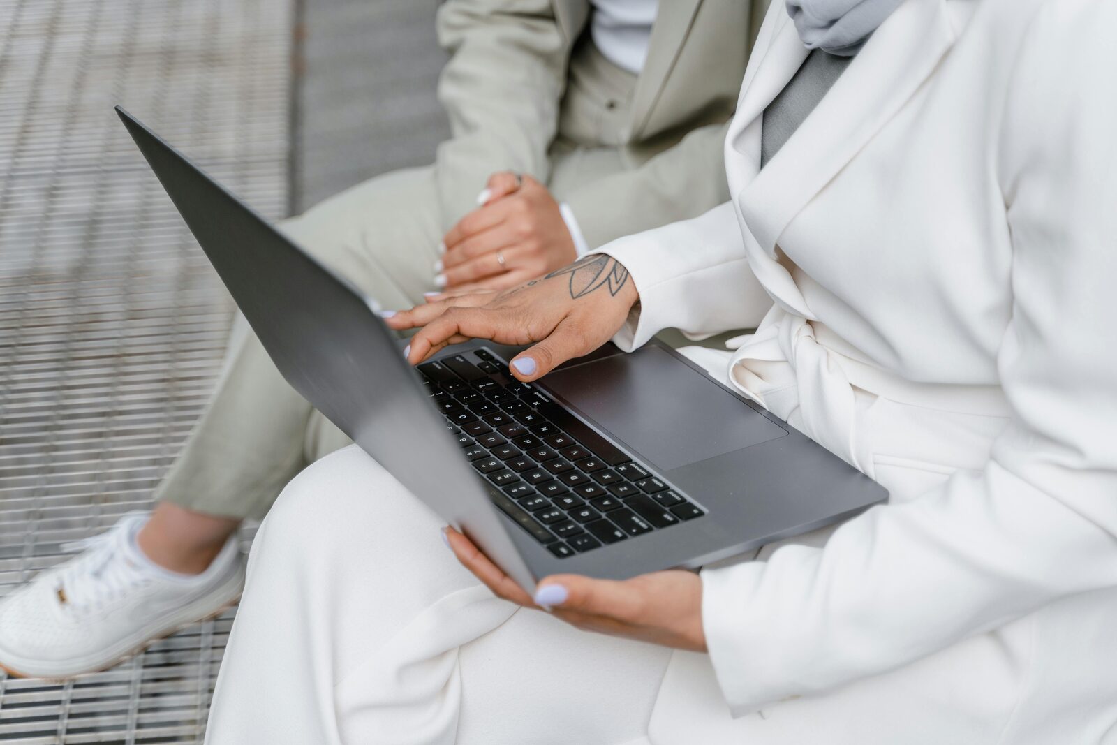 Investor working on a laptop